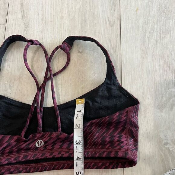 Lululemon Free to Be Bra Color Size 4 black Maroon and color - Picture 4 of 6